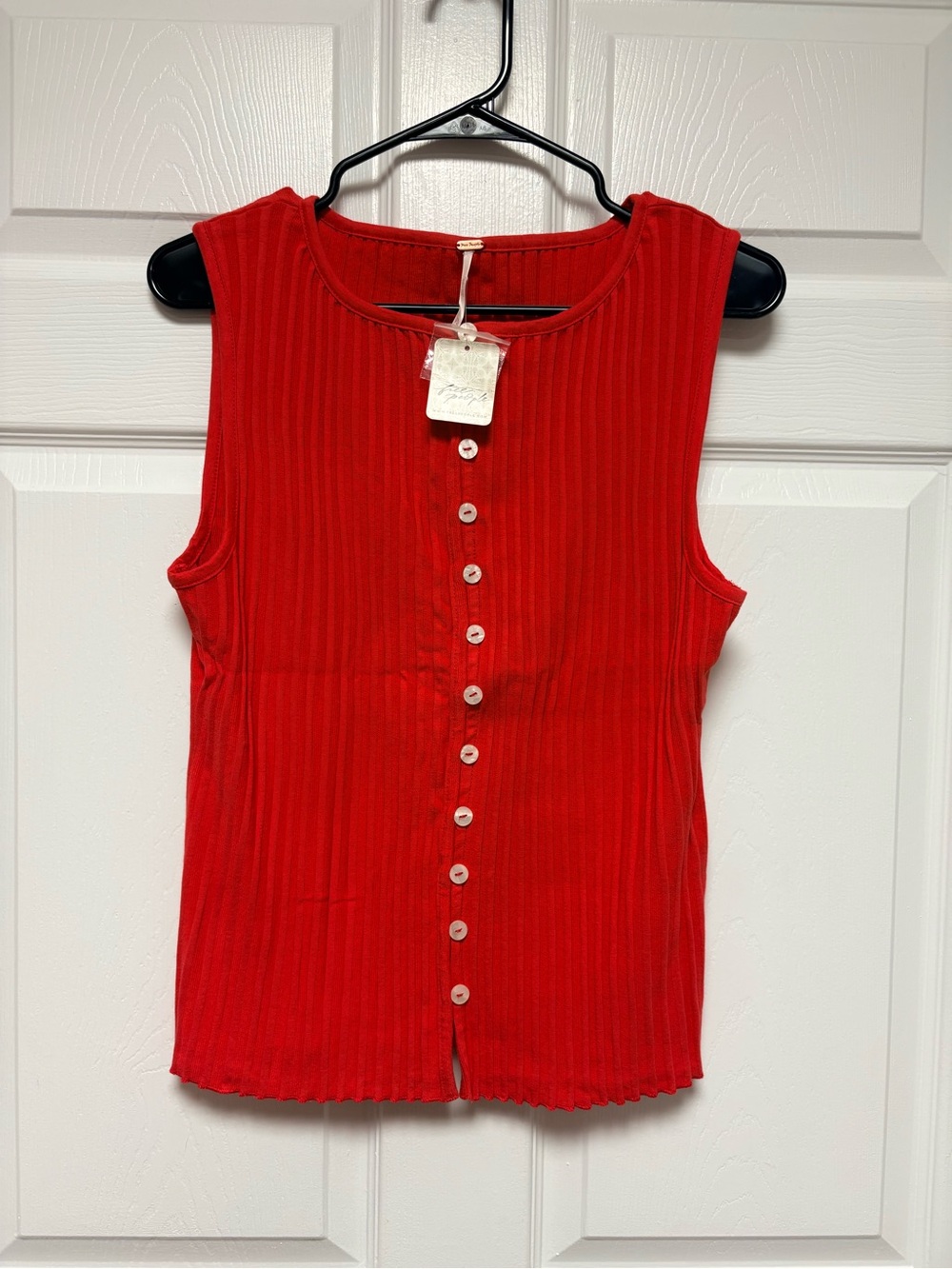 NWT Free People Tilly Ribbed Button Up